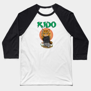 Kido the Samurai Cat Baseball T-Shirt